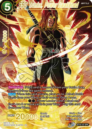 SSG Trunks, Power Awakened (SPR) (BT16-107) [Realm of the Gods] | The Time Vault CA