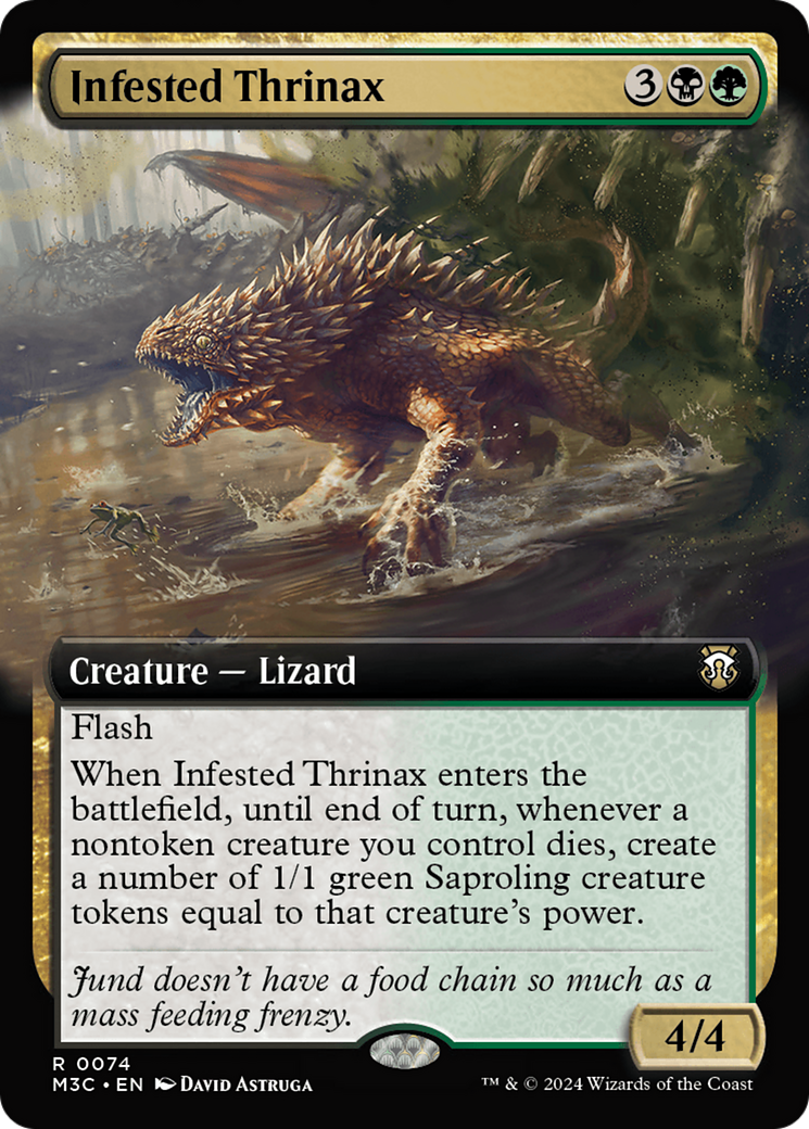 Infested Thrinax (Extended Art) (Ripple Foil) [Modern Horizons 3 Commander] | The Time Vault CA