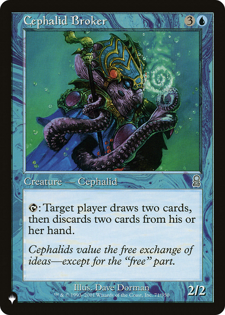 Cephalid Broker [The List Reprints] | The Time Vault CA