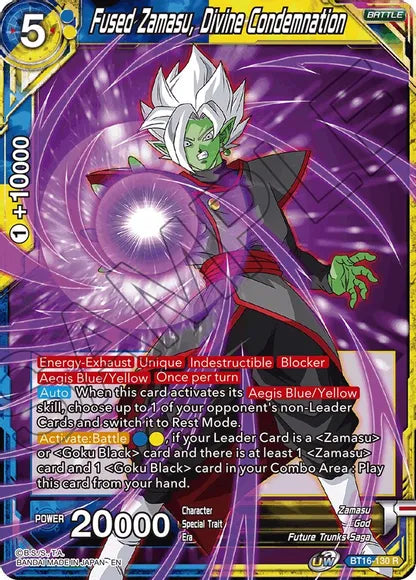 Fused Zamasu, Divine Condemnation (BT16-130) [Realm of the Gods] | The Time Vault CA