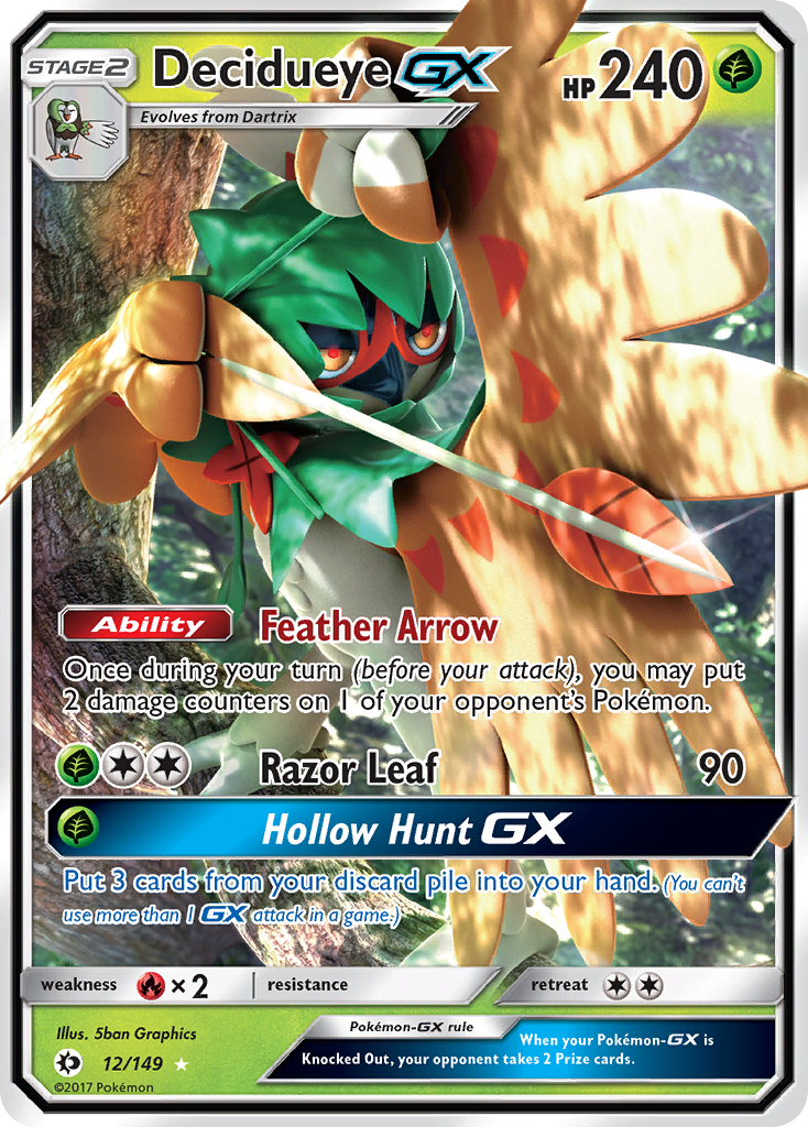 Decidueye GX (12/149) [Sun & Moon: Base Set] | The Time Vault CA