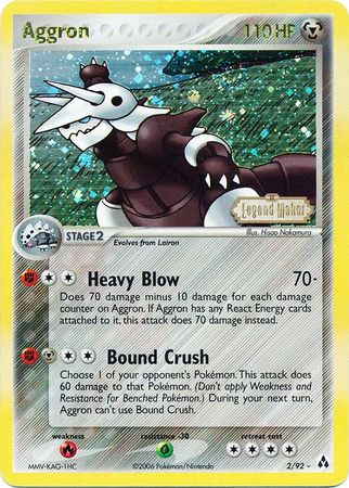 Aggron (2/92) (Stamped) [EX: Legend Maker] | The Time Vault CA