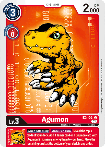 Agumon [EX1-001] [Classic Collection] | The Time Vault CA