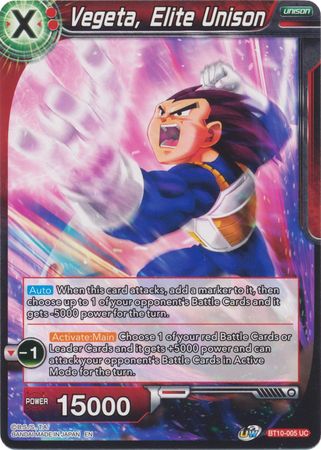 Vegeta, Elite Unison (BT10-005) [Rise of the Unison Warrior 2nd Edition] | The Time Vault CA