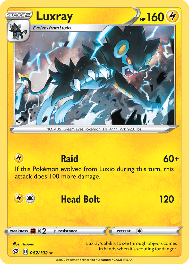 Luxray (062/192) [Sword & Shield: Rebel Clash] | The Time Vault CA