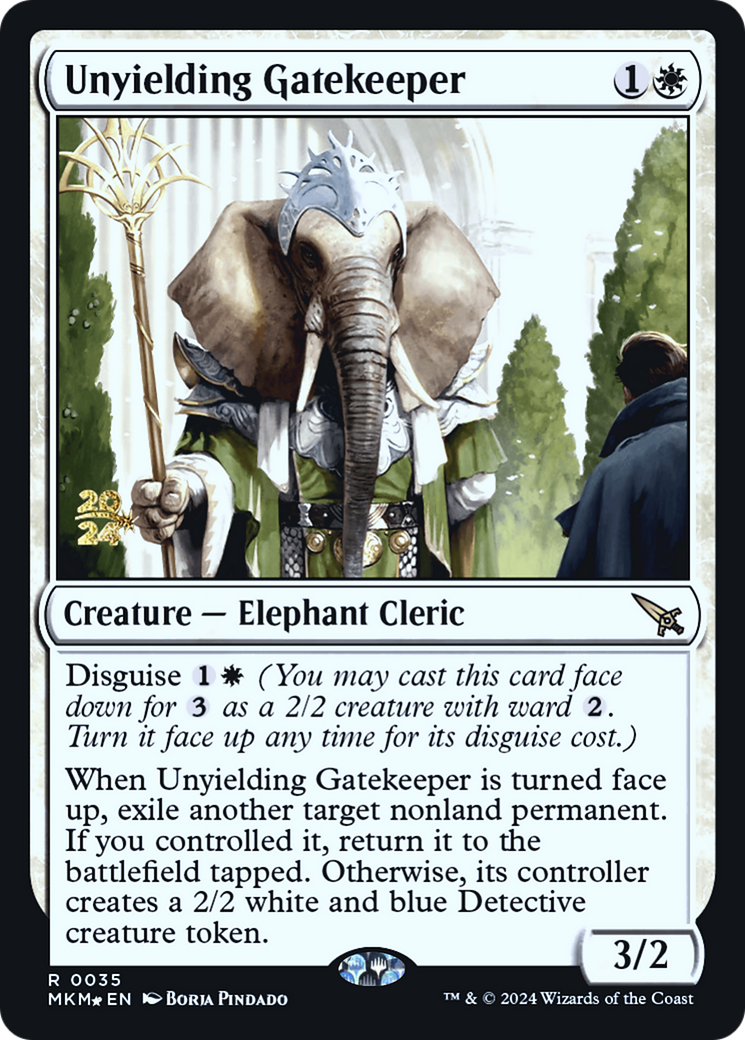 Unyielding Gatekeeper [Murders at Karlov Manor Prerelease Promos] | The Time Vault CA