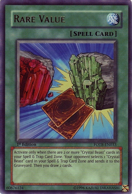 Rare Value [FOTB-EN033] Ultra Rare | The Time Vault CA