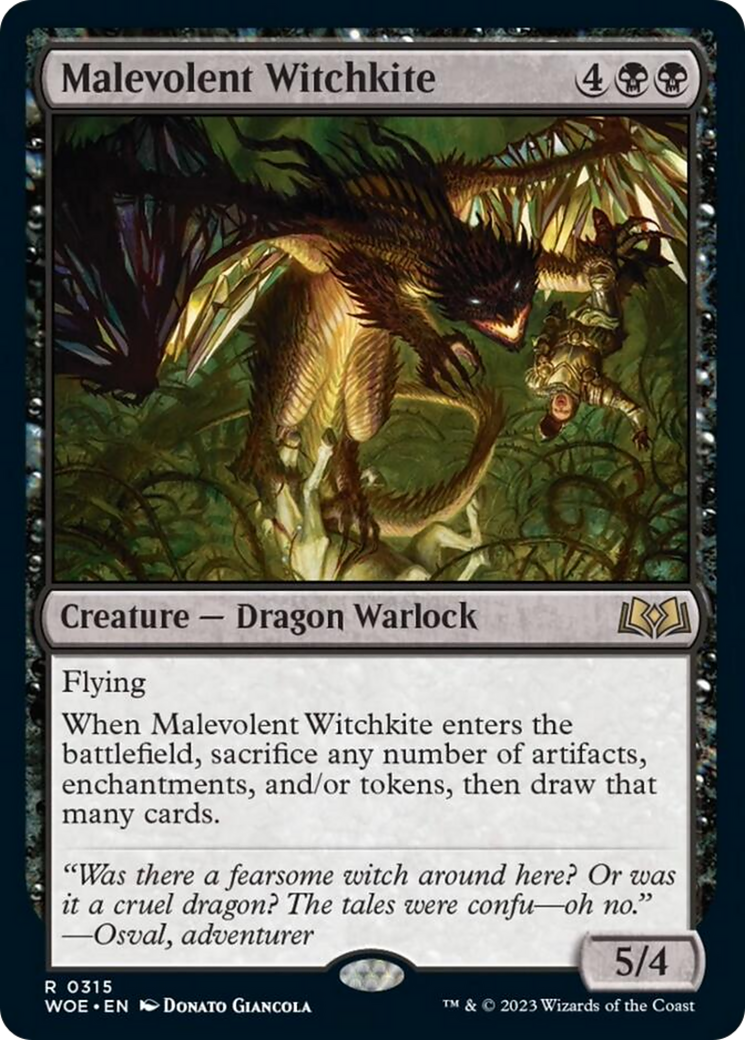 Malevolent Witchkite [Wilds of Eldraine] | The Time Vault CA