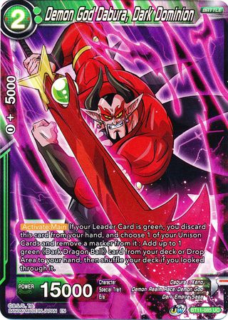 Demon God Dabura, Dark Dominion (BT11-085) [Vermilion Bloodline 2nd Edition] | The Time Vault CA