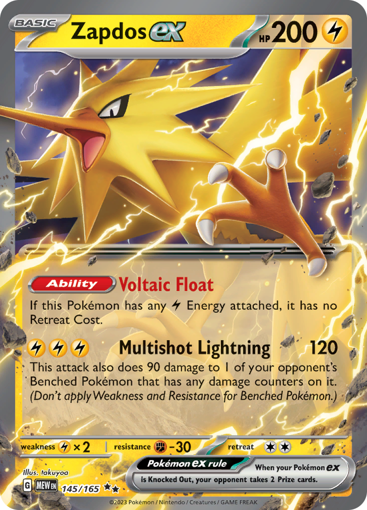 Zapdos ex (145/165) [Scarlet & Violet 151] | The Time Vault CA