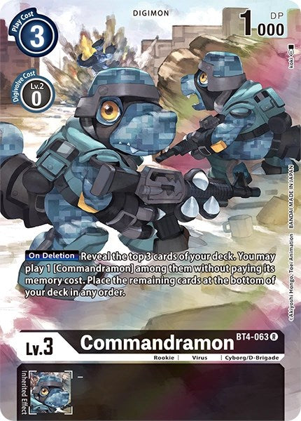 Commandramon [BT4-063] (Alternate Art) [Dimensional Phase] | The Time Vault CA