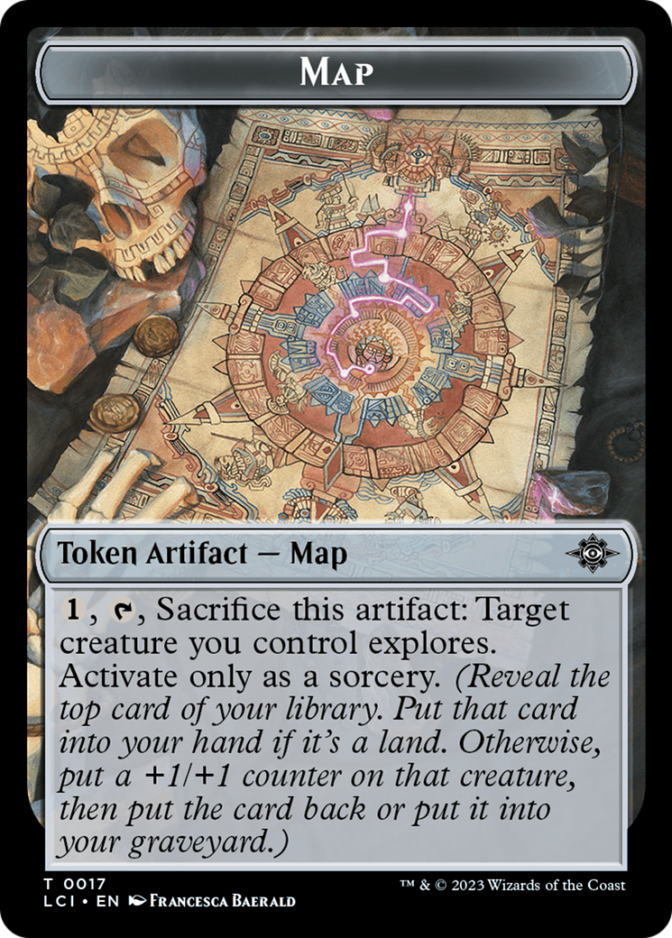 Map // Dinosaur (0009) Double-Sided Token [The Lost Caverns of Ixalan Tokens] | The Time Vault CA