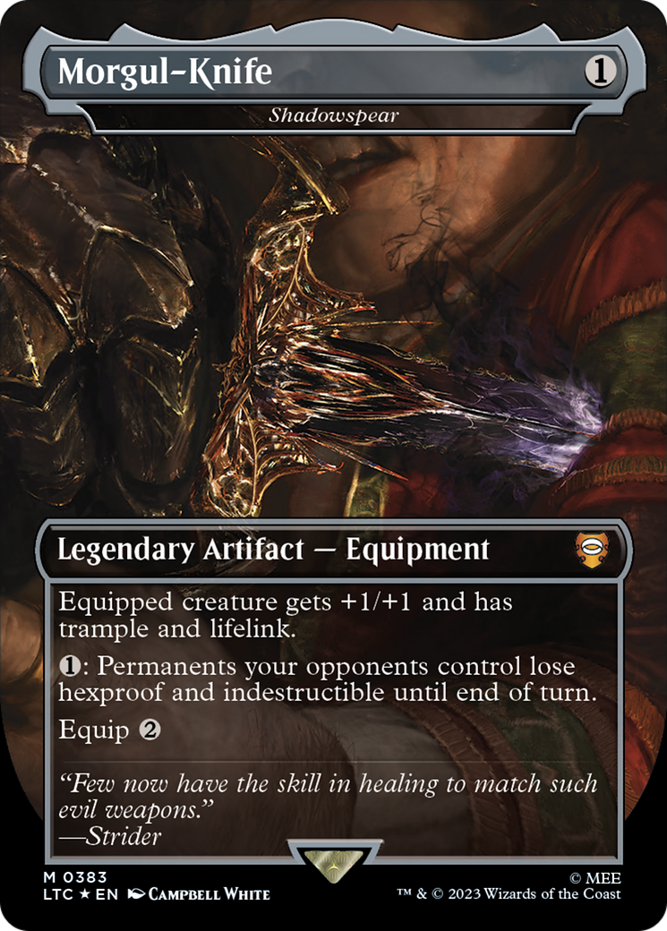 Morgul-Knife - Shadowspear (Surge Foil) [The Lord of the Rings: Tales of Middle-Earth Commander] | The Time Vault CA