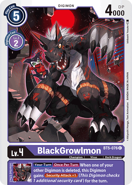 BlackGrowlmon [BT5-076] [Battle of Omni] | The Time Vault CA