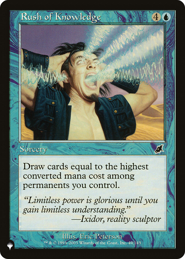 Rush of Knowledge [The List] | The Time Vault CA