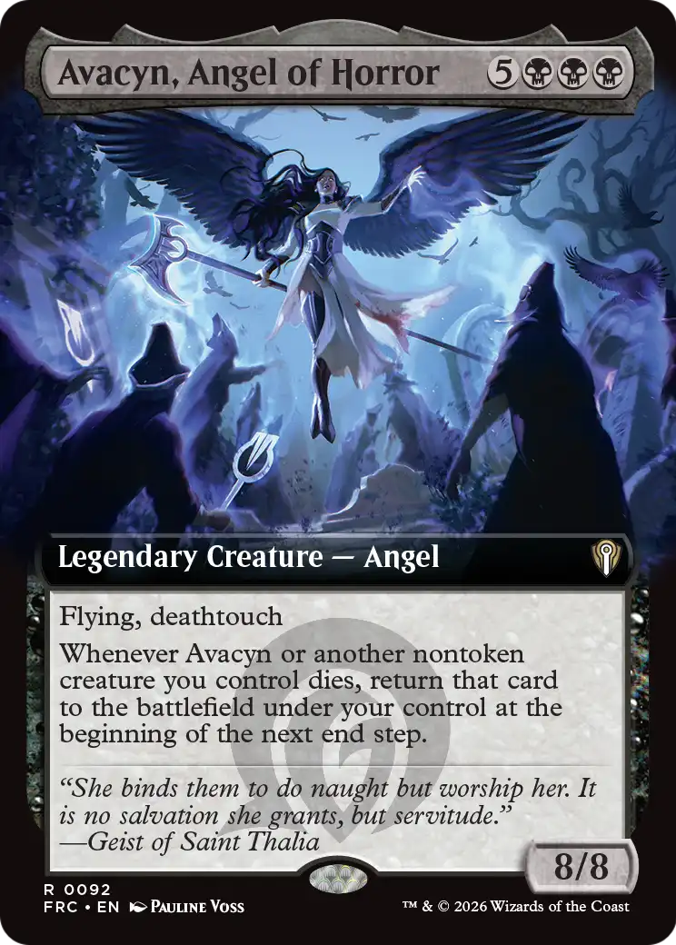 Avacyn, Angel of Horror (Extended Art) [Reality Fracture Commander] | The Time Vault CA