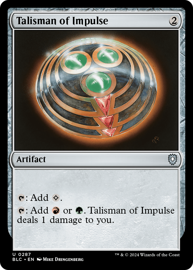 Talisman of Impulse [Bloomburrow Commander] | The Time Vault CA