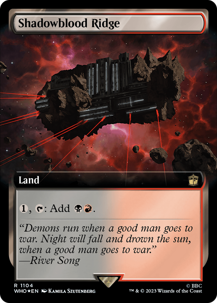 Shadowblood Ridge (Extended Art) (Surge Foil) [Doctor Who] | The Time Vault CA