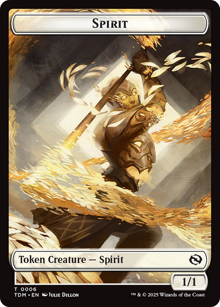 Spirit (0006) // Spirit (0007) Double-Sided Token [Tarkir: Dragonstorm Tokens] | The Time Vault CA