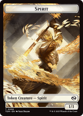 Spirit (0006) // Spirit (0007) Double-Sided Token [Tarkir: Dragonstorm Tokens] | The Time Vault CA