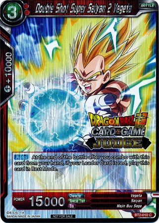 Double Shot Super Saiyan 2 Vegeta (BT2-010) [Judge Promotion Cards] | The Time Vault CA