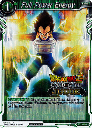 Full Power Energy (BT1-080) [Judge Promotion Cards] | The Time Vault CA