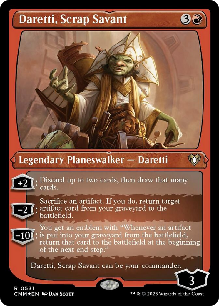 Daretti, Scrap Savant (Foil Etched) [Commander Masters] | The Time Vault CA