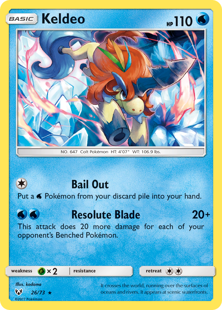 Keldeo (26/73) [Sun & Moon: Shining Legends] | The Time Vault CA
