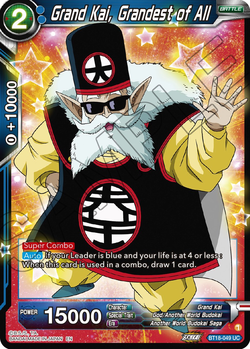 Grand Kai, Grandest of All (BT18-049) [Dawn of the Z-Legends] | The Time Vault CA