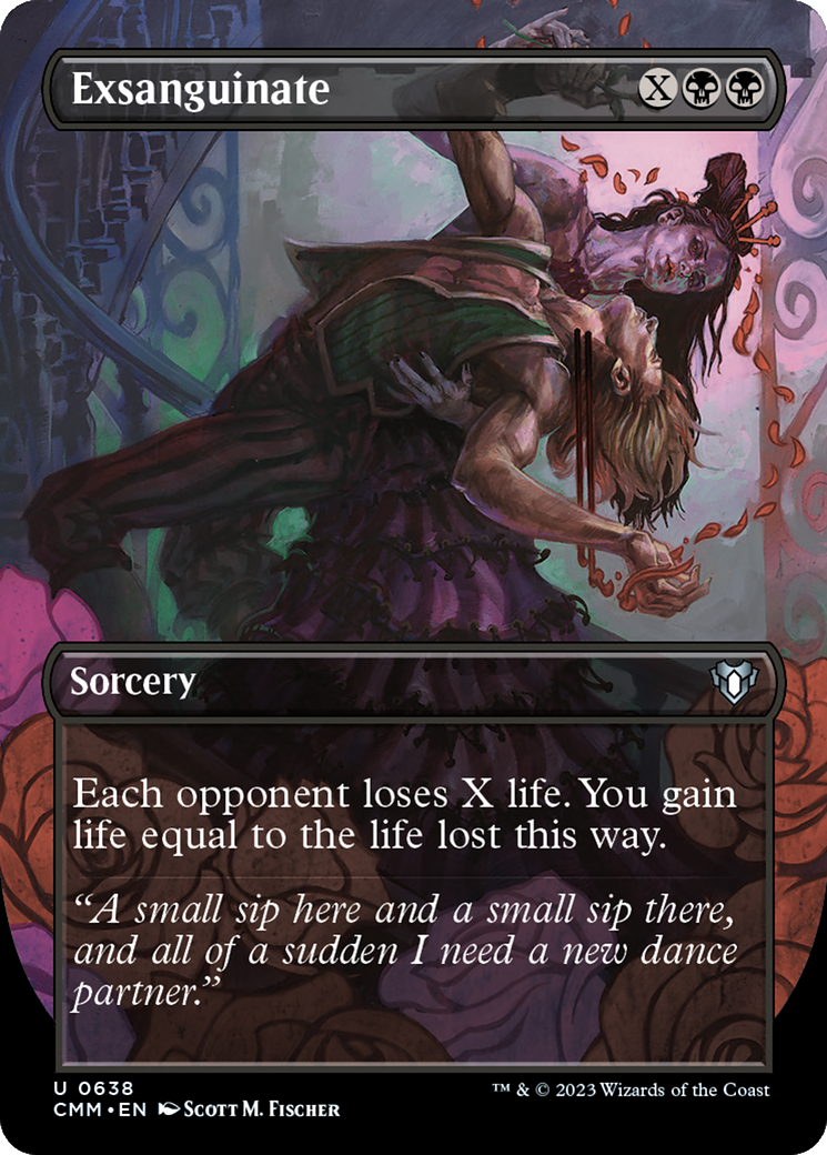 Exsanguinate (Borderless Alternate Art) [Commander Masters] | The Time Vault CA
