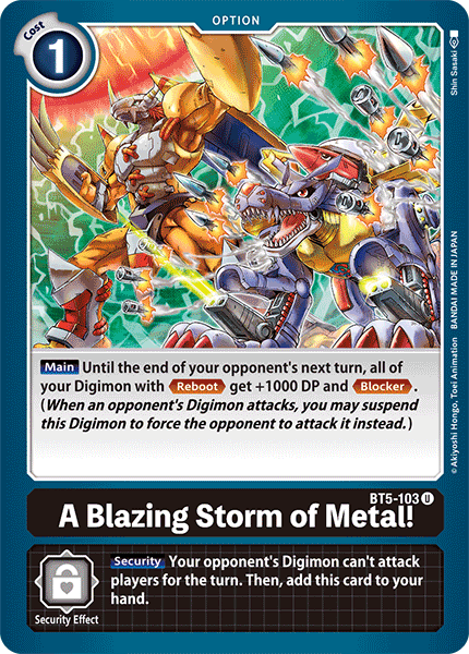 A Blazing Storm of Metal! [BT5-103] [Battle of Omni] | The Time Vault CA