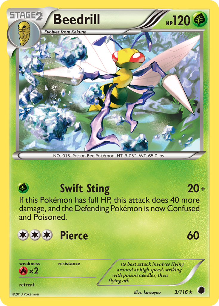 Beedrill (3/116) [Black & White: Plasma Freeze] | The Time Vault CA