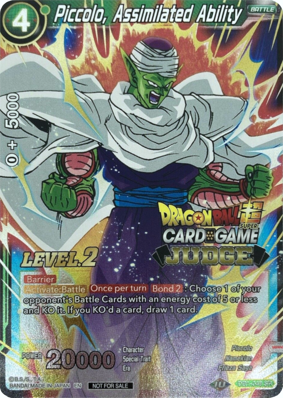 Piccolo, Assimilated Ability (Level 2) (DB1-048) [Judge Promotion Cards] | The Time Vault CA