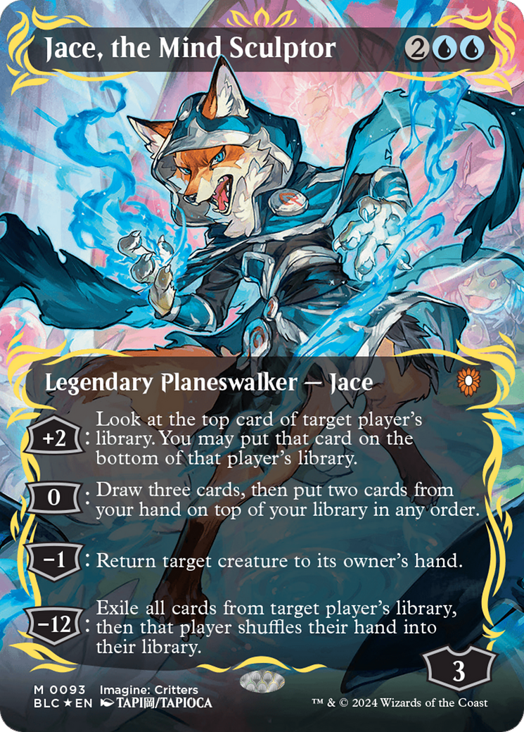 Jace, the Mind Sculptor (Borderless) (Raised Foil) [Bloomburrow Commander] | The Time Vault CA