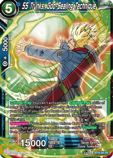 SS Trunks, God-Sealing Technique (Event Pack 08) (BT10-044) [Tournament Promotion Cards] | The Time Vault CA