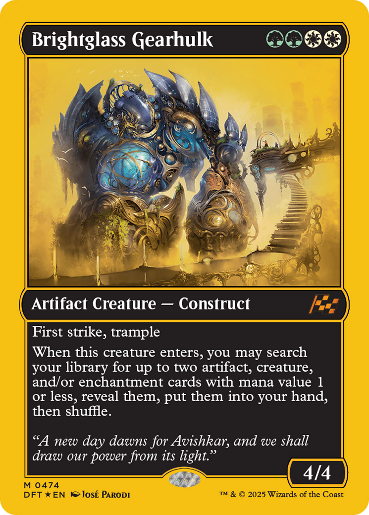 Brightglass Gearhulk (First-Place Foil) [Aetherdrift] | The Time Vault CA