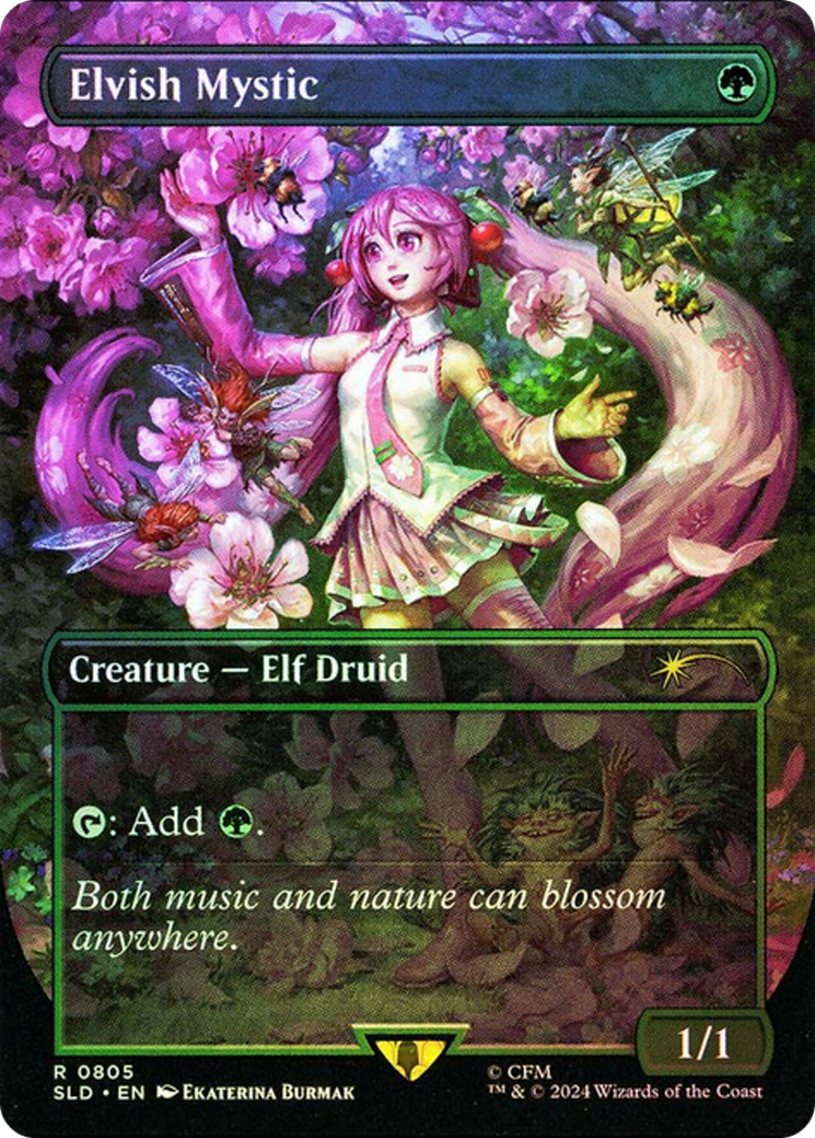 Elvish Mystic (0805) (Rainbow Foil) [Secret Lair Drop Series] | The Time Vault CA