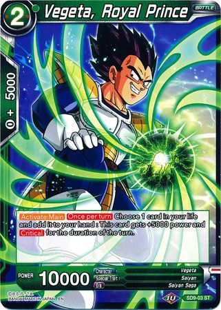 Vegeta, Royal Prince (SD9-03) [Assault of the Saiyans] | The Time Vault CA
