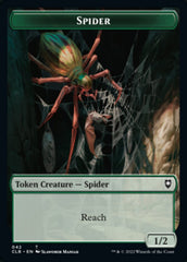 Spider // Human Double-Sided Token [Commander Legends: Battle for Baldur's Gate Tokens] | The Time Vault CA