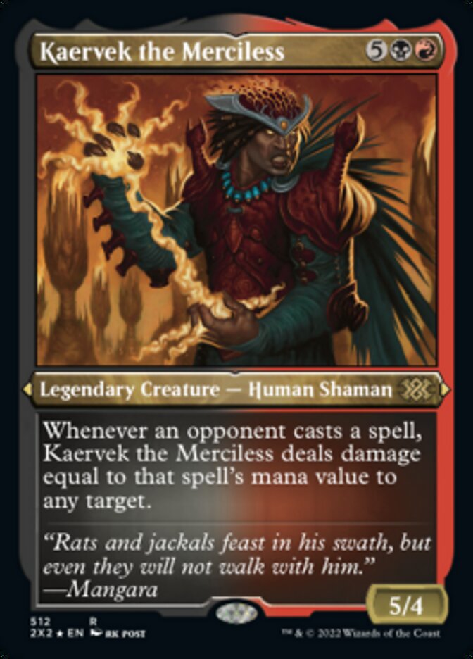 Kaervek the Merciless (Foil Etched) [Double Masters 2022] | The Time Vault CA