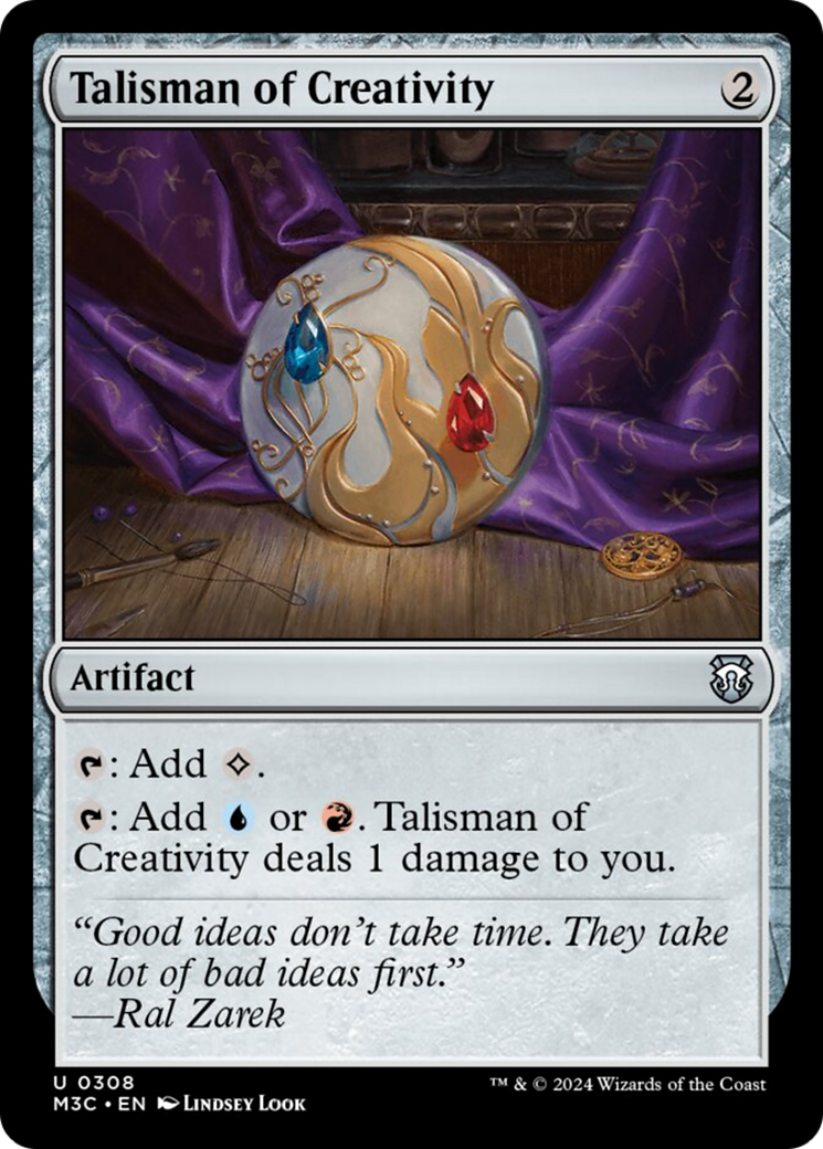 Talisman of Creativity (Ripple Foil) [Modern Horizons 3 Commander] | The Time Vault CA
