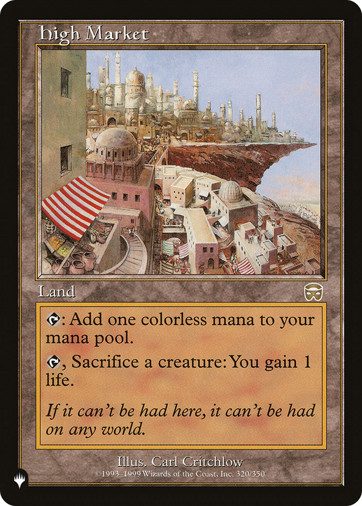 High Market [The List] | The Time Vault CA