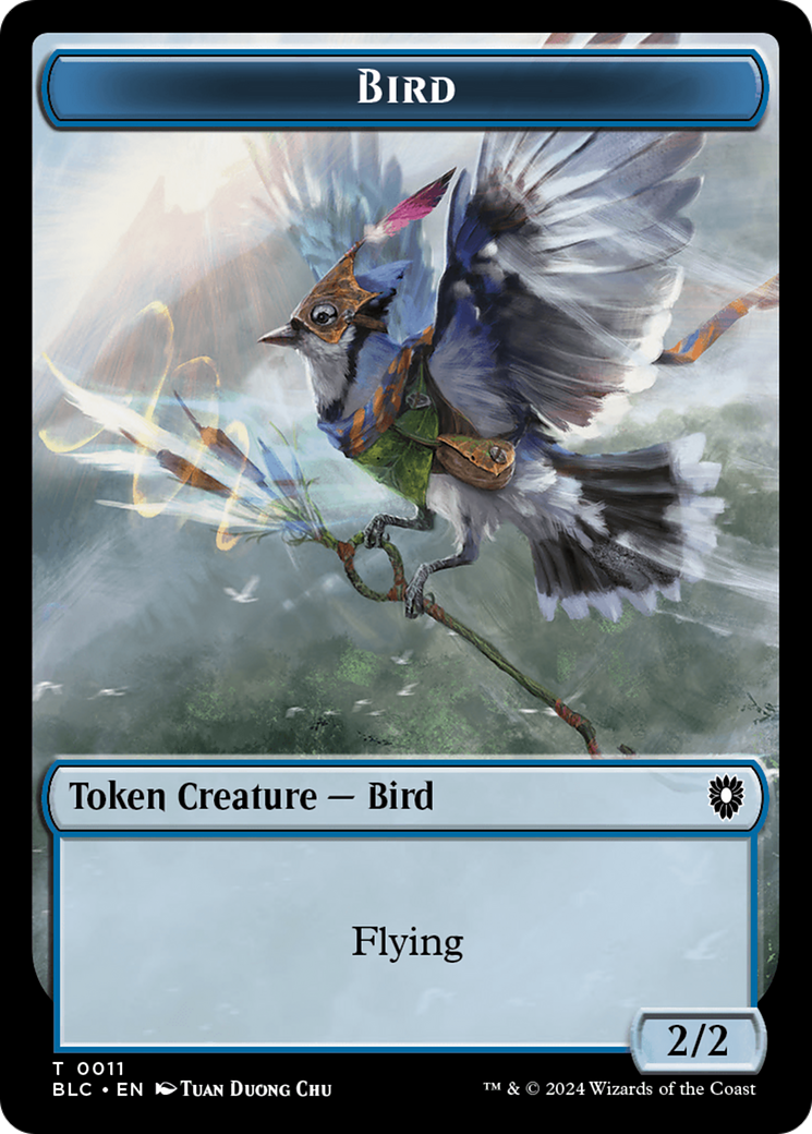 Bird (011) // Fish Double-Sided Token [Bloomburrow Commander Tokens] | The Time Vault CA