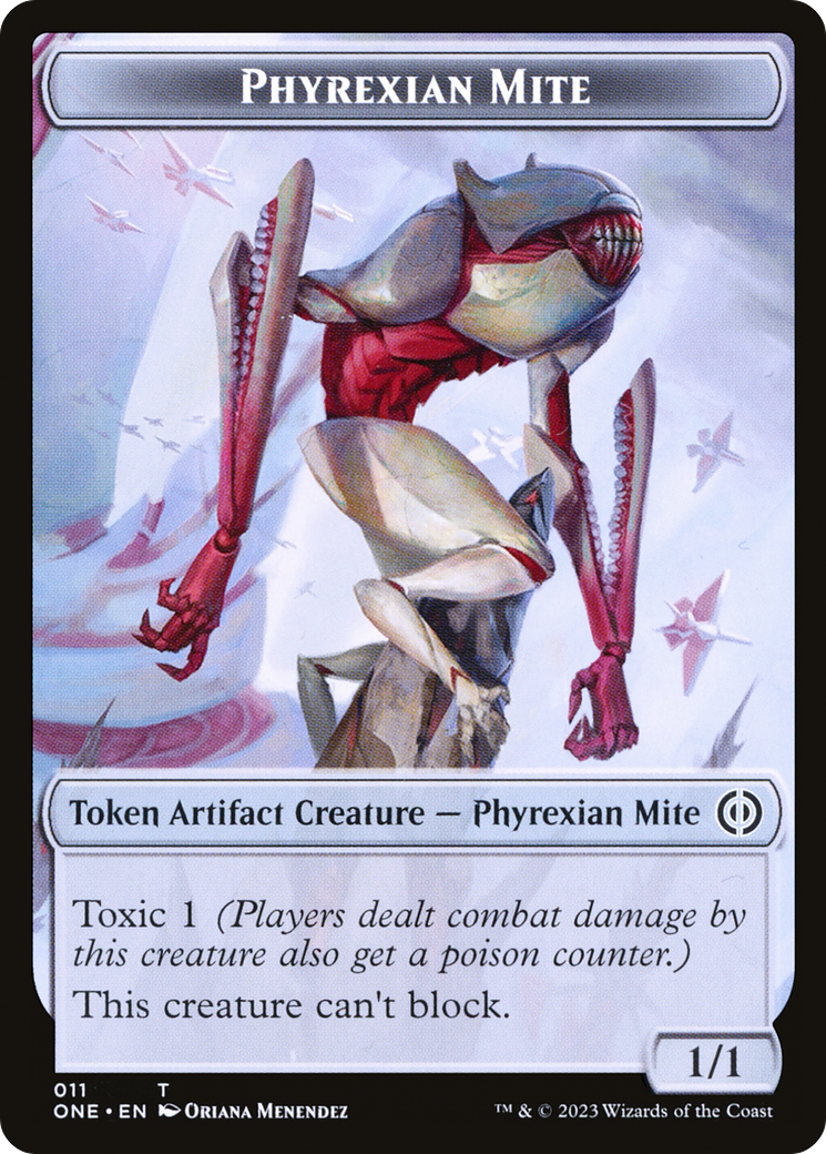Phyrexian Mite (011) // Phyrexian Goblin Double-Sided Token [Phyrexia: All Will Be One Tokens] | The Time Vault CA