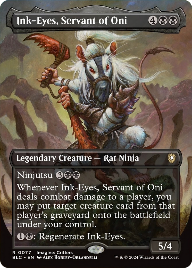 Ink-Eyes, Servant of Oni (Borderless) [Bloomburrow Commander] | The Time Vault CA