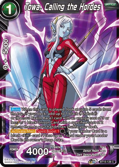 Towa, Calling the Hordes (BT15-126) [Saiyan Showdown] | The Time Vault CA