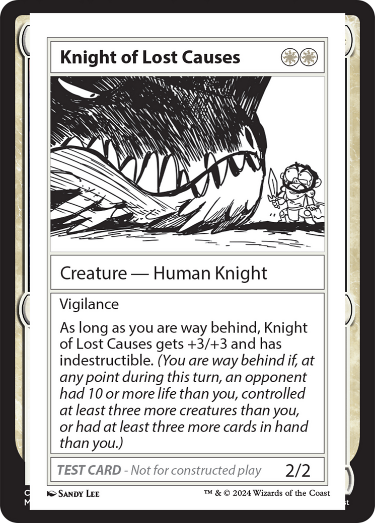 Knight of Lost Causes [Mystery Booster 2 Playtest Cards] | The Time Vault CA