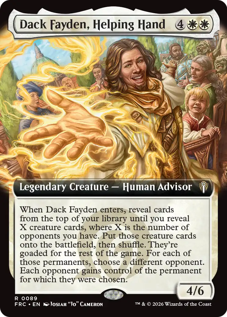 Dack Fayden, Helping Hand (Extended Art) [Reality Fracture Commander] | The Time Vault CA
