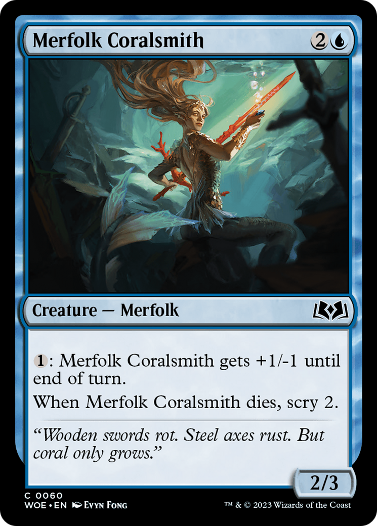 Merfolk Coralsmith [Wilds of Eldraine] | The Time Vault CA