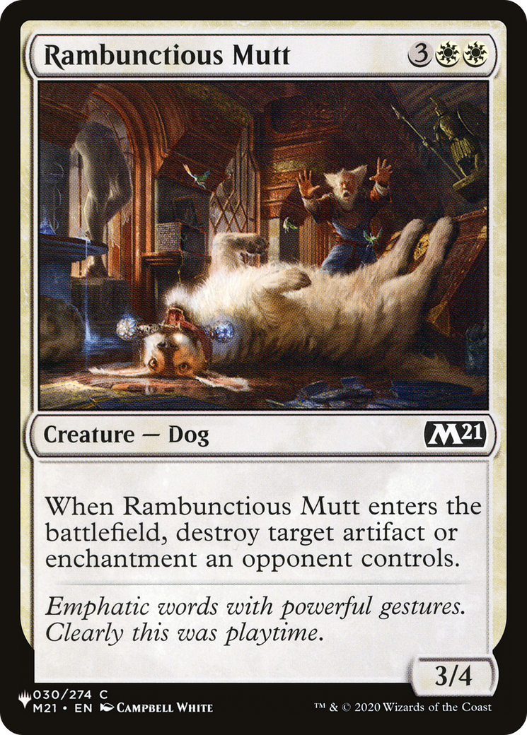 Rambunctious Mutt [The List] | The Time Vault CA